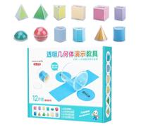 Geométricos sólidos - Manipulativos matemáticos tempranos y geometría para niños | Juego de entrenamiento de pensamiento espacial para niños y niñas de 3 años en edad preescolar
