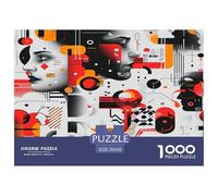 géométrique artificielle Puzle Regalo Creativo Decoración Familiar 1000 Piezas Art abstrait Rompecabezas Juguetes Desafiantes Juego De Habilidad para Adultos Y Niños 70x50cm/1000pcs