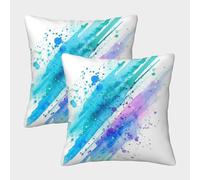 Geometry Fundas De Cojínes Cómodas Terciopelo Juego De 2，Cremallera Invisible，Funda de Almohada Suave Cojines Decorativos para Sofá Cama Hogar Exterior 50x50cm