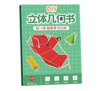 Geometry Learning Book, Pull String Activity Kit, 11.81x8.27 Inches Surprise Fold Card Models, Hands-On Educational Tool, Engaging Visual Design, Perfect for Childrens, Kids, Teens, xClassroom Use