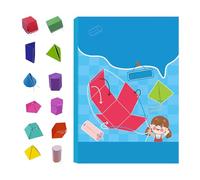 Geometry Learning for Kids, 3D Geometry Learnings Book with Pull String, Educational Space Thinking Training Game, Ideal on Your Kid, Girls, Boys, Students, Children, Toddler, 25.3x17.2x2cm