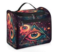 Geometry Magic Eye Sign - Bolsa de maquillaje de viaje para mujeres, hombres, niñas y niños, 11.2 L, bolsa de aseo colgante, organizador de cosméticos, bolsas de ducha, color, XL, Organizador de