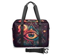 Geometry Magic Eye Sign - Bolsa de viaje para mujeres, hombres, niñas y niños, bolsa de fin de semana, bolsa de viaje grande de 32 L, bolsa de mano para viajes, deportes, gimnasio, color, Big,