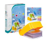 Geometry Puzzle Game, Jigsaw Pattern Blocks, Colorful Shape Learning Toy, Engaging Educational Design, Durable Abs Construction, Ideal for Schools and Travel, 4.33x4.09x3.7inches