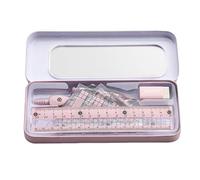 Geometry Set - Compass Geometry Drawing Tool for Precise Sketching, Durable Student Kit with Storage Box, Organizational Drafting Tools for Kids Teens Girls Boys Classroom, 6.89x2.95 inches