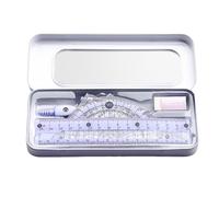Geometry Set - Compass Geometry Drawing Tool for Precise Sketching, Durable Student Kit with Storage Box, Organizational Drafting Tools for Kids Teens Girls Boys Classroom, 6.89x2.95 inches
