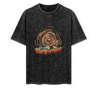 Geometry Sunrise Music Lover Hip Hop T-Shirt Mens Unisex Black Tees L