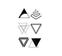 Geometry Temporary Tattoo,Lasts To 15 Days New Technology Magic Waterproof Semi Permanent Sticker.(2pcs B)