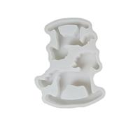 Geonoy Moldes de resina de caballo de silicona, molde de silicona para adorno de escritorio, antiadherente, resistente, creativo, fácil de liberar, para decoración, figuras, estatuas, arte, decoración