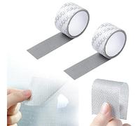 Georcep 2PCS Window Screen Repair Kit Sticky Fine Screen Mesh Patch Repair Kit, Screen Repair Kit, Screen Tape Mesh Repair - for Windows or Doors (A-Black)