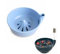 Georcep Ceramic Berry Washing Bowl, 7.9 x 7.1 x 3.1 in, Drain Spout, 1-Pack (G-Sky Blue)
