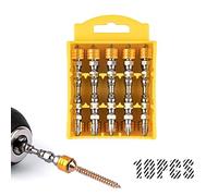Georcep Electric Dual Head Phillips Screwdriver, PH2 Cross Head 1/4" Hex Shank Magnetic Collar Positioning Screwdriver bits for Impact Electric Screw Driver Power Tools (10PCS 65mm)