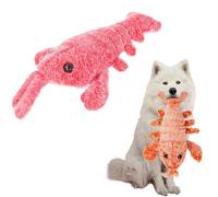 Georcep Floppy Lobster Interactive Dog Toy, Lobster Interactive Dog Toy, Flopping Lobster Toy for Cats and Small Dogs, USB-Rechargeable Wiggly Lobster Dog Toy for Indoor&Outdoor (B-Pink)