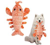 Georcep Floppy Lobster Interactive Dog Toy, Lobster Interactive Dog Toy, Flopping Lobster Toy for Cats and Small Dogs, USB-Rechargeable Wiggly Lobster Dog Toy for Indoor&Outdoor (A-Orange)