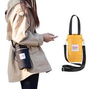 Georcep Qudai Water Bottle Pouch with Strap, Outdoor Multifunctional Bag, Qudai Bottle Bags - Large Size Crossbody Portable Hand-Held Bottle Tote (C-Yellow,One Size)