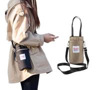 Georcep Qudai Water Bottle Pouch with Strap, Outdoor Multifunctional Bag, Qudai Bottle Bags - Large Size Crossbody Portable Hand-Held Bottle Tote (A-Shea Butter Green,One Size)