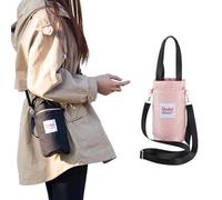 Georcep Qudai Water Bottle Pouch with Strap, Outdoor Multifunctional Bag, Qudai Bottle Bags - Large Size Crossbody Portable Hand-Held Bottle Tote (D-Pink,One Size)
