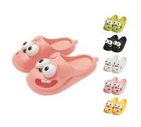 Georcep Tongue Kiss Slippers, Big Eye Dog Slipper - Women's Cartoon Dog Slippers, Cute Funny 3D Big Eye Dog Fun Cartoon Package Head Eva Slippers (D-Pink,36/37)