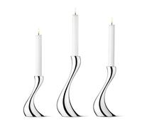Georg Jensen - Cobra portavelas de Acero Inoxidable, Juego de 3