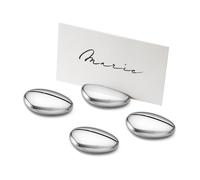 Georg Jensen 4 Soportes para tarjetas y 24 tarjetas Sky acero inoxidable
