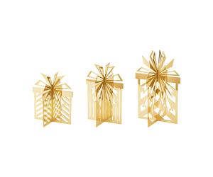 Georg Jensen Adorno navideño 2025. regalo de Navidad de 3 piezas Acero inoxidable chapado en oro