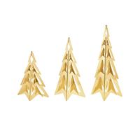 Georg Jensen Árboles decorativos 2024. 3-pack Chapado en oro