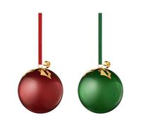 Georg Jensen bola de cristal de 2026 Rojo y verde. 2 piezas