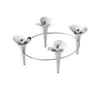 Georg Jensen Candelabro Bloom Ø28 cm Acero inoxidable