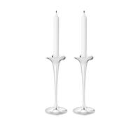 Georg Jensen Candelabros para velas cónicas Acero inoxidable. grandes. 2-pack