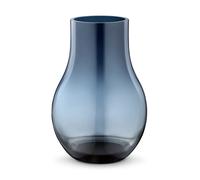 Georg Jensen Jarrón de vidrio azul Cafu pequeño. 21.6 cm