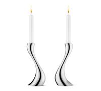 Georg Jensen Set de 2 candeleros Cobra medianos. 20 cm