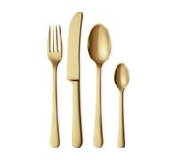 Georg Jensen Set de cubertería para regalo Copenhague 4 piezas Oro mate