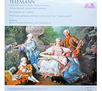 Georg Philipp Telemann, Helmut Koch, Kammerorchester Berlin - Concerto In E For Flute, Oboe D'Amore, Viola D'Amore, Strings And Continuo / Trio Sonata In C Minor / Overture And Suite In B Flat Conclusion From "Tafelmusik III"