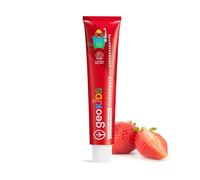 Georganics Kids & Baby - Pasta de dientes de fresa - 75 ml - Sin fluoruro natural con hidroxiapatita - Vegana, sin SLS, sin plástico - Seguro a partir de 6 meses