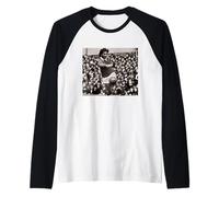 George Best On The Ball Man Utd Copa Mundial de Fútbol 1971 Camiseta Manga Raglan