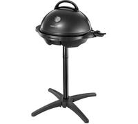 George Foreman 22460-56 Parrilla Eléctrica Interior y Exterior 2400W, Antiadherente, 15 Porciones, Placas Extraíbles, Ø 43.5cm - Negro