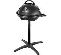 George Foreman Grill - Parrilla Eléctrica, Barbacoa Interior y Exterior, 15 Raciones, Bandeja de Goteo Extraíble, Revestimiento Antiadherente, Incluye Tapa, 2400 W, 5 Temperaturas, Negro - 22460-56