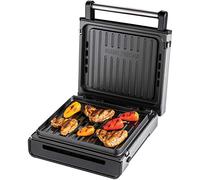George Foreman Grill Smokeless - Parrilla Eléctrica, Tecnología Sin Humo, Sistema de Ventilación Integrado, Bandeja de Goteo Extraíble, 1575 W, Placas Aptas para Lavavajillas, Plata - 28000-56