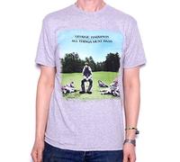 George Harrison T-Camiseta de Manga Corta - Todos los Objetos Debe Pass 100% Producto Oficial de US Diseño de Chica Tomando café