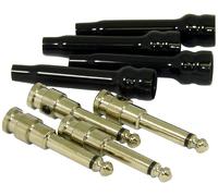 George L de 155 Guage recto conectores con negro chaquetas (4 piezas)