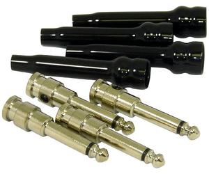 George L de 155 Guage recto conectores con negro chaquetas (4 piezas)