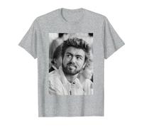 George Michael en Live Aid Wembley Stadium Soy tu Hombre 1985 Camiseta, Hombre, Gris Jaspeado, 6XL
