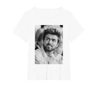 George Michael en Live Aid Wembley Stadium Soy tu Hombre 1985 Camiseta, Mujer Tallas Grandes, Blanco, 1XL Grande