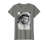 George Michael en Live Aid Wembley Stadium Soy tu Hombre 1985 Camiseta, Mujer, Verde Militar Jaspeado, L