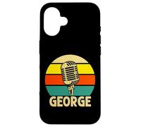 George - Micrófono Retro con Nombre de música de los años 80 Vintage para Hombres y niños Carcasa para iPhone 16