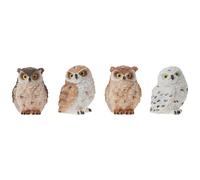 George S. Chen Imports SS-G-54281 Imports Owl Figurines (Set of 4) 2""""