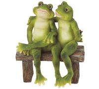 George S. Chen Imports SS-G-61040 2 Frogs on Bench Garden Decoration Collectible Figurine Statue Model