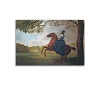 George Stubbs Painter Works, Lady Leidy on Arab Horses, pósteres impresos para decoración de pared, impresiones artísticas en lienzo, impresiones artísticas, para el hogar, oficina, dormitorio, sala