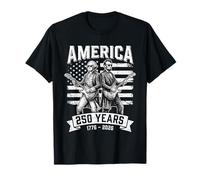 George Washington Abe Lincoln Guitarra Bandera América 250th Camiseta