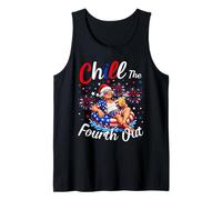 George Washington Chill The Fourth out Funny July 4th Camiseta sin Mangas